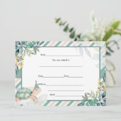 Füllen Sie die Blanken Schildkröte Einladung Gold (Stehend Vorderseite)