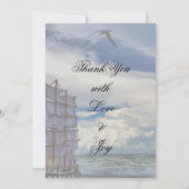 Füllen Sie die Blanker-Ozean-Hochzeitseinladung au Einladung (Rückseite)