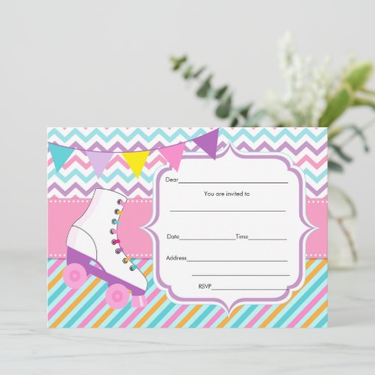 Füllen Sie die Einladungswalze der Einladung Skate (Stehend Vorderseite)