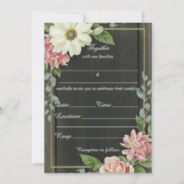 Füllen Sie die leere blühende rustikale Hochzeitse Einladung