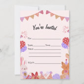 Füllen Sie die leere Einladung zum Geburtstag aus (Vorderseite)