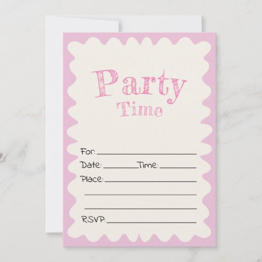 Füllen Sie die leere Einladung zum Geburtstag aus (Vorderseite)