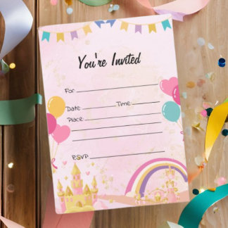 Füllen Sie die leere Einladung zum Geburtstag aus