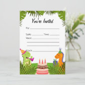 Füllen Sie die leere Einladung zum Geburtstag aus (Stehend Vorderseite)