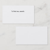 Füllen Sie die leere Geschäftskarte aus Visitenkarte (Vorne/Hinten)