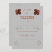 Füllen Sie die leere Hochzeitseinladung aus Einladung (Vorne/Hinten)