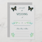 Füllen Sie die leere Hochzeitseinladung aus Einladung (Vorne/Hinten)