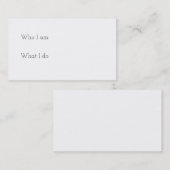 Füllen Sie die leere Visitenkarte aus (Vorne/Hinten)