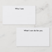 Füllen Sie die leere Visitenkarte aus (Vorne/Hinten)