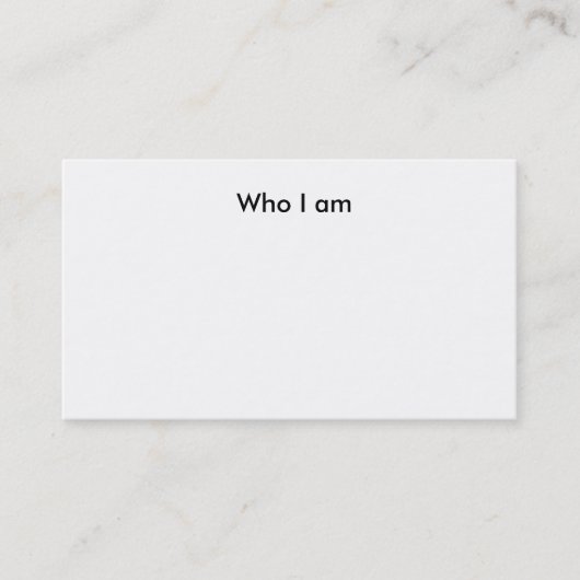 Füllen Sie die leere Visitenkarte aus (Vorderseite)