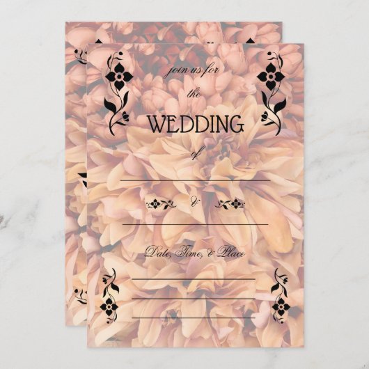 Füllen Sie die Leerlaufeinladung für die Hochzeit  Einladung (Vorne/Hinten)