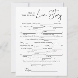 Füllen Sie die Liebe der Leerzeichen aus. | Brautp Karte