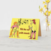 Füllen Sie die Luft mit einer Musikkarte Karte (Gelbe Blume)