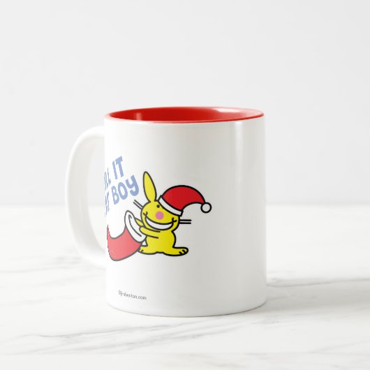 Füllen Sie es fetter Junge Zweifarbige Tasse (Vorderseite Links)