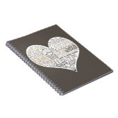 Füllen Sie Ihr Herz-Dunkel-braun Notizblock (Rechte Seite)