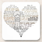 Füllen Sie Ihr Herz Getränkeuntersetzer (Vorderseite)