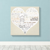 Füllen Sie Ihr Herz-Tan Leinwanddruck (Insitu (Holzboden))