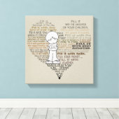 Füllen Sie Ihr Herz-Tan Leinwanddruck (Insitu (Holzboden))