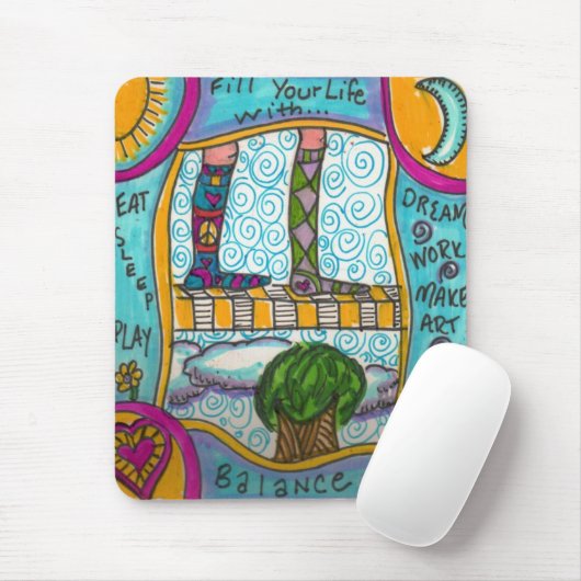 Füllen Sie Ihr Leben mit Balance… mousepad (Mit Mouse)