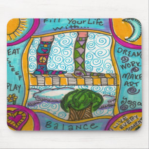 Füllen Sie Ihr Leben mit Balance… mousepad