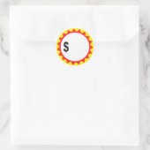 Füllen Sie Ihre eigenen Preisrabatt-Aufkleber aus. Runder Aufkleber (Tasche)