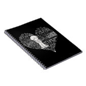 Füllen Sie Ihre herzweißen Buchstaben aus Notizblock (Rechte Seite)