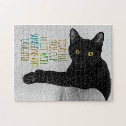 Füllen Sie Ihre Schale des Leben-schwarze Puzzle (Horizontal)