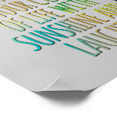 Füllen Sie Ihren Cup of Life Black Cat Motivierend Poster (Ecke)