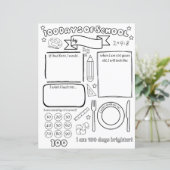 Füllen Sie Leer 100 Tage der Schule (Stehend Vorderseite)