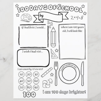 Füllen Sie Leer 100 Tage der Schule