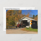 Fuller Black Falls Covered Bridge Montgomery VT Postkarte (Vorne/Hinten)