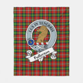 Fullerton Clan Abzeichen Tartan Kariert Fleecedecke (Vorderseite)