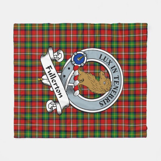 Fullerton Clan Abzeichen Tartan Kariert Fleecedecke (Vorderseite (Horizontal))