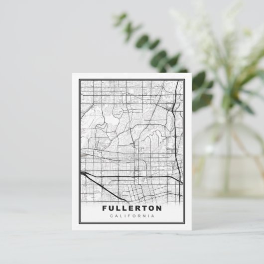 Fullerton Map Feiertagspostkarte (Stehend Vorderseite)