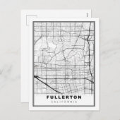 Fullerton Map Feiertagspostkarte (Vorne/Hinten)