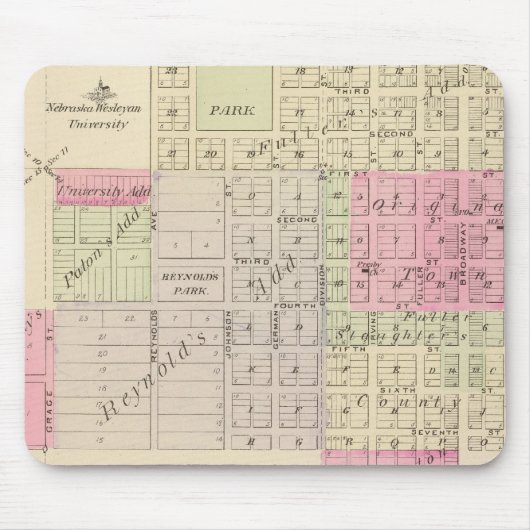 Fullerton und Genua, Nebraska Mousepad (Vorne)