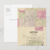 Fullerton und Genua, Nebraska Postkarte (Vorne/Hinten)