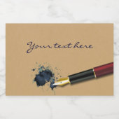 Füllfederhalter mit Tintenflasche - Lebensmittelet Lebensmitteletikett (Einzelnes Label)