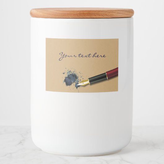 Füllfederhalter mit Tintenflasche - Lebensmittelet Lebensmitteletikett (Vorderseite)