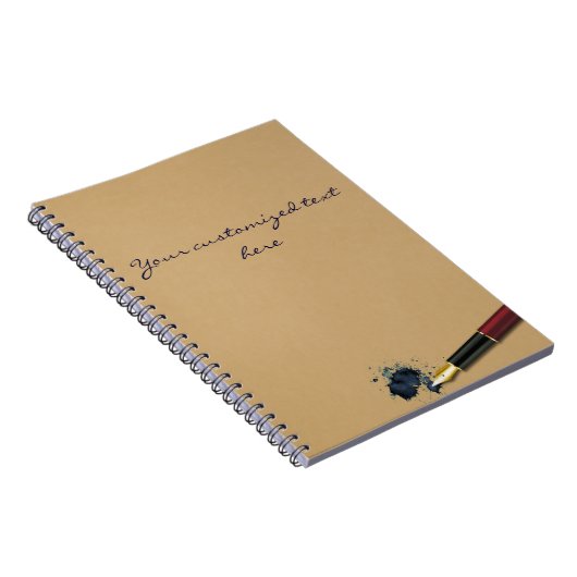 Füllfederhalter mit Tintenlot - Notebook Notizblock (Rechte Seite)