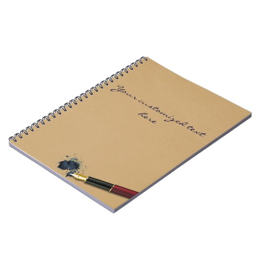 Füllfederhalter mit Tintenlot - Notebook Notizblock (Linke Seite)