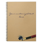 Füllfederhalter mit Tintenlot - Notebook Notizblock (Vorderseite)