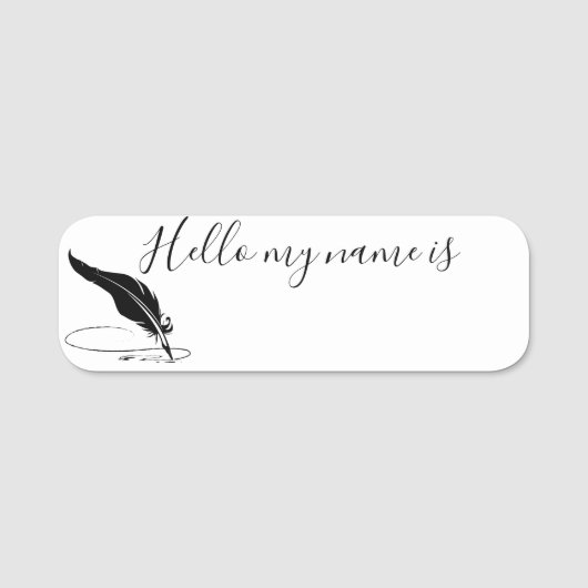 Füllfederhalter Namensschild (Vorderseite)