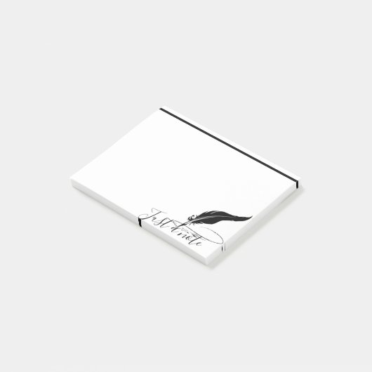 Füllfederhalter Post-it Klebezettel (angewinkelt)