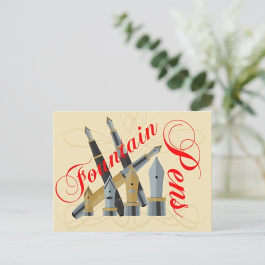 Füllfederhalter Postkarte (Stehend Vorderseite)
