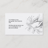 Füllfederhalter-Spulen-Verfasser-Autor blühen Visitenkarte (Rückseite)