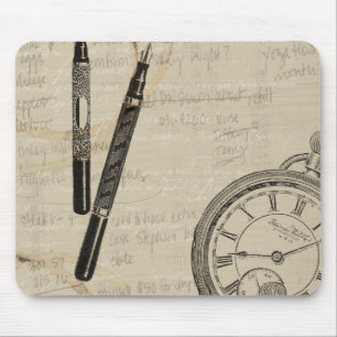 Füllfederhalter und Watchface mit Anmerkungen Mousepad