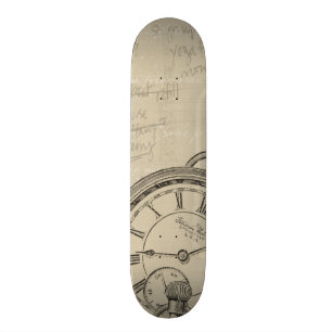 Füllfederhalter und Watchface mit Anmerkungen Skateboard