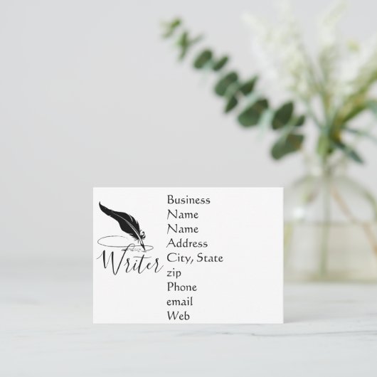 Füllfederhalter Visitenkarte (Stehend Vorderseite)