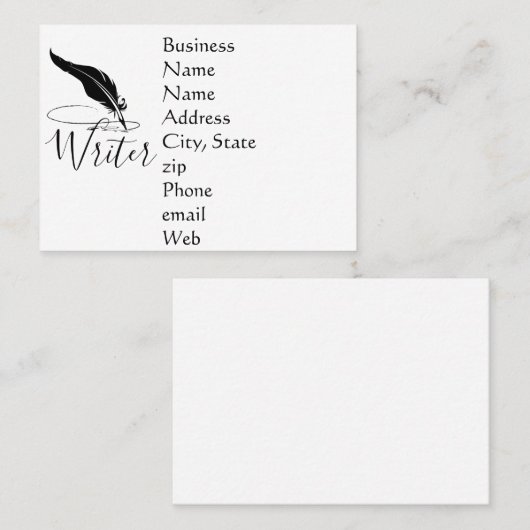 Füllfederhalter Visitenkarte (Vorne/Hinten)